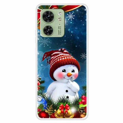 For Motorola Edge 40 5G Case TPU Xmas Theme Protective Phone Cover
