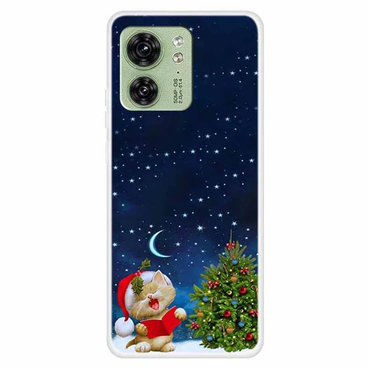 For Motorola Edge 40 5G Case TPU Xmas Theme Protective Phone Cover