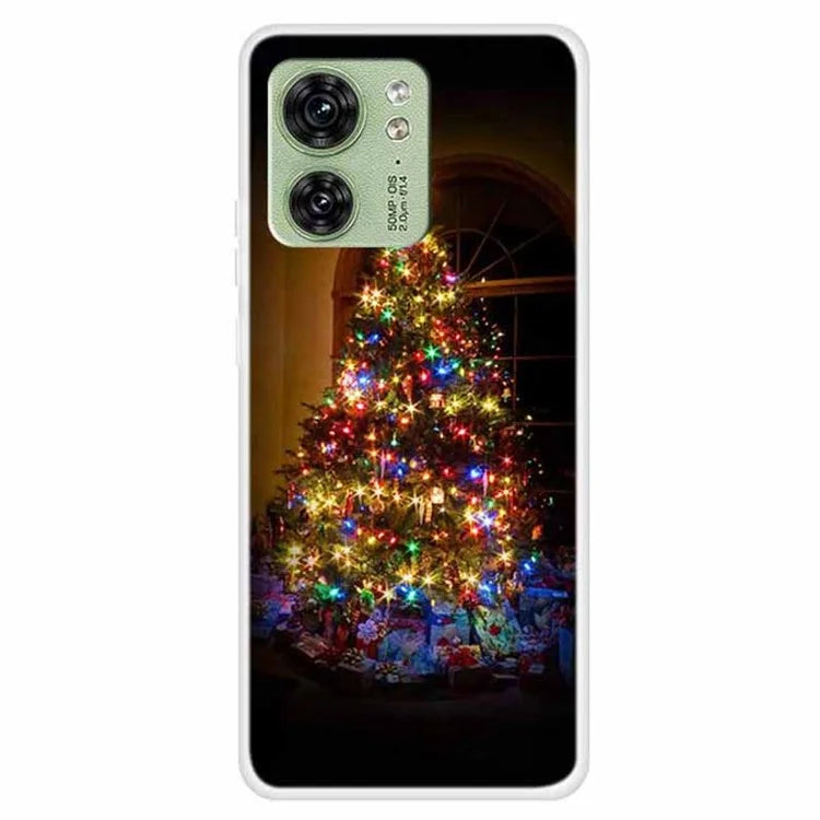 For Motorola Edge 40 5G Case TPU Xmas Theme Protective Phone Cover