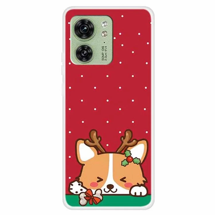 For Motorola Edge 40 5G Case TPU Xmas Theme Protective Phone Cover