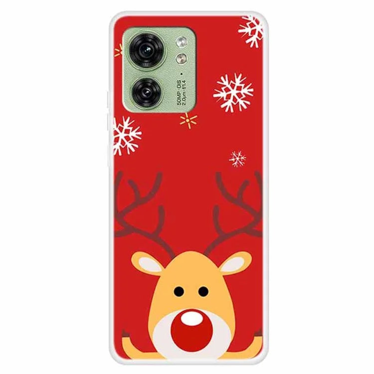 For Motorola Edge 40 5G Case TPU Xmas Theme Protective Phone Cover