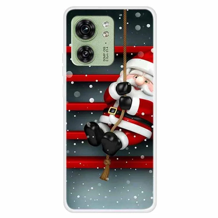 For Motorola Edge 40 5G Case TPU Xmas Theme Protective Phone Cover