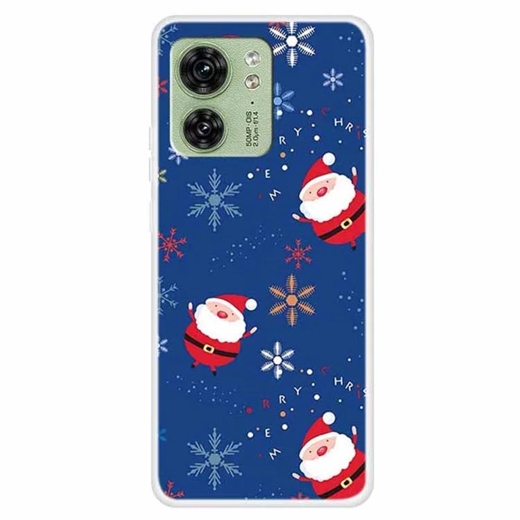 For Motorola Edge 40 5G Case TPU Xmas Theme Protective Phone Cover