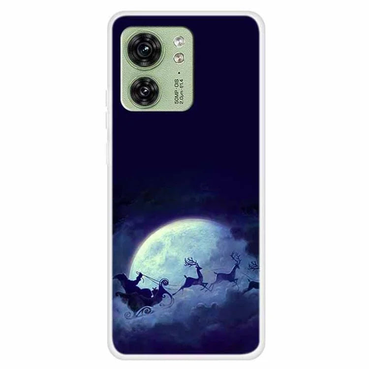 For Motorola Edge 40 5G Case TPU Xmas Theme Protective Phone Cover