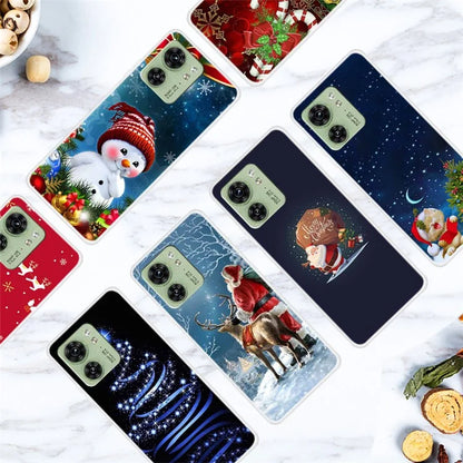 For Motorola Edge 40 5G Case TPU Xmas Theme Protective Phone Cover