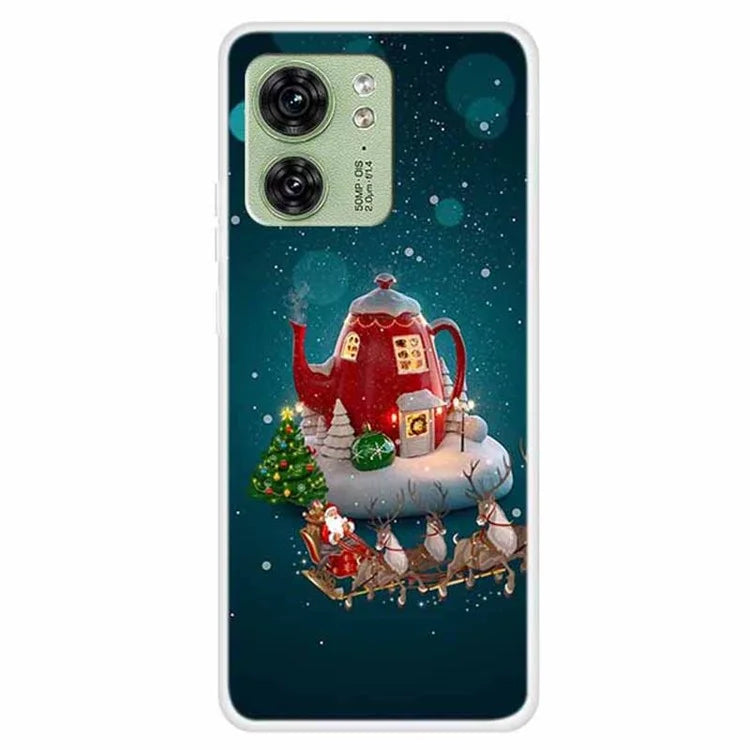 For Motorola Edge 40 5G Case TPU Xmas Theme Protective Phone Cover
