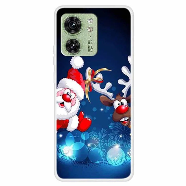 For Motorola Edge 40 5G Case TPU Xmas Theme Protective Phone Cover