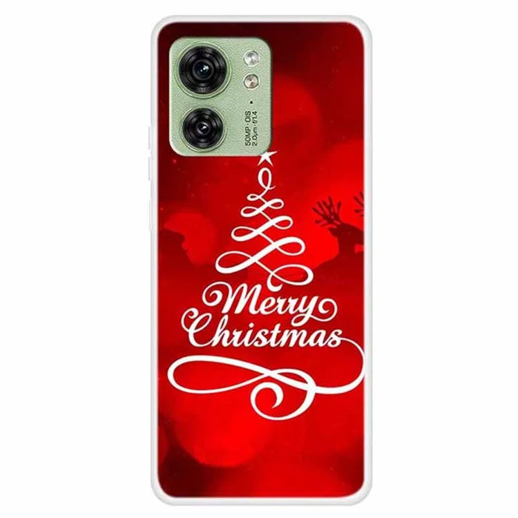 For Motorola Edge 40 5G Case TPU Xmas Theme Protective Phone Cover