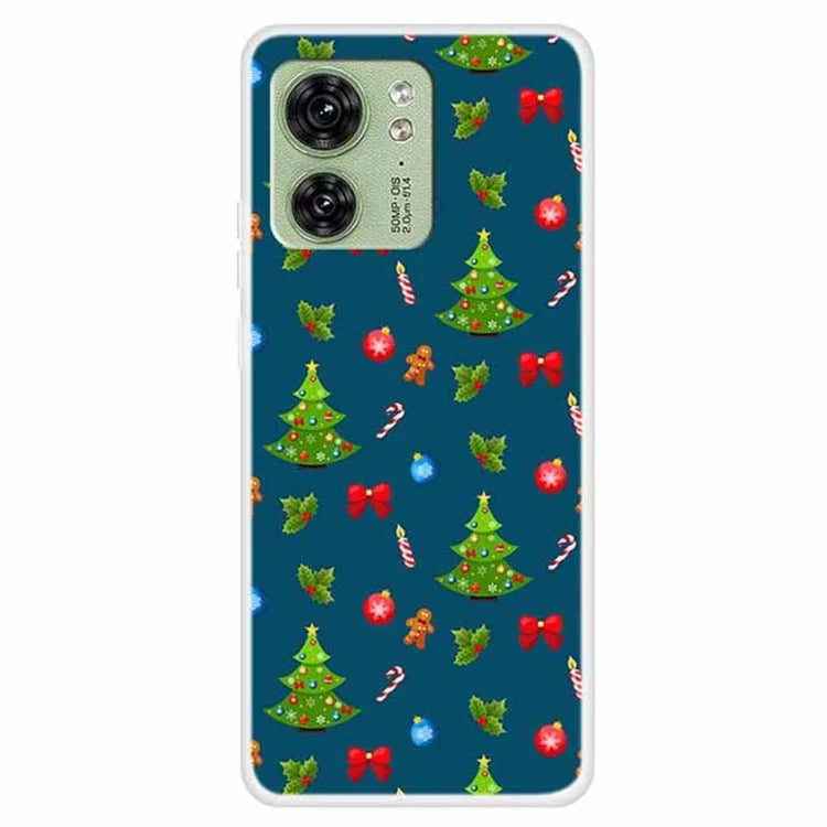 For Motorola Edge 40 5G Case TPU Xmas Theme Protective Phone Cover