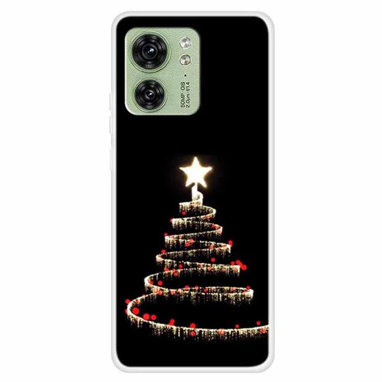 For Motorola Edge 40 5G Case TPU Xmas Theme Protective Phone Cover