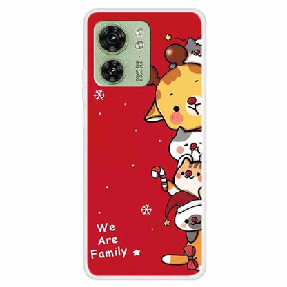 For Motorola Edge 40 5G Case TPU Xmas Theme Protective Phone Cover