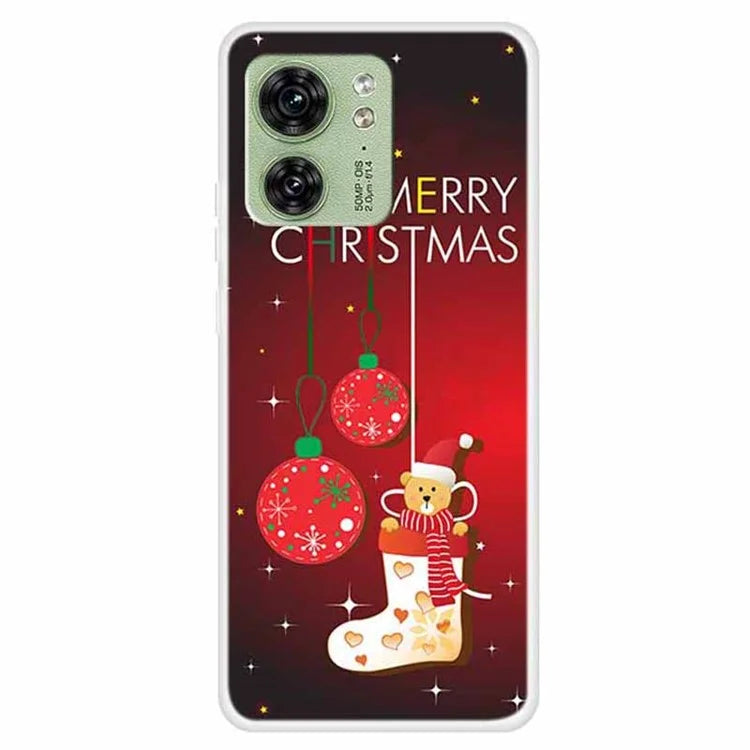 For Motorola Edge 40 5G Case TPU Xmas Theme Protective Phone Cover