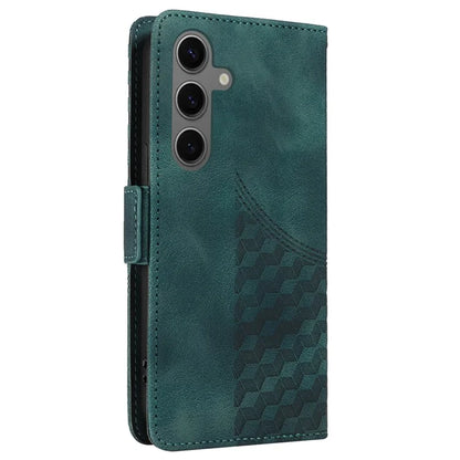 For Samsung Galaxy S24+ Case Wallet Leather Phone Cover Rhombus Starry Pattern