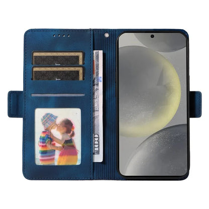 For Samsung Galaxy S24+ Case Wallet Leather Phone Cover Rhombus Starry Pattern