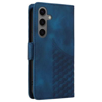 For Samsung Galaxy S24+ Case Wallet Leather Phone Cover Rhombus Starry Pattern