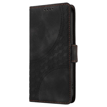 For Samsung Galaxy S24+ Case Wallet Leather Phone Cover Rhombus Starry Pattern