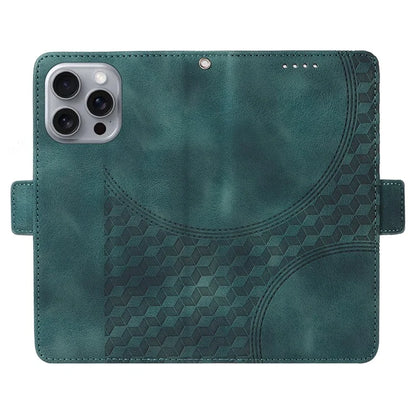 For iPhone 16 Pro Max Case Rhombus Starry Imprinted Phone Leather Cover
