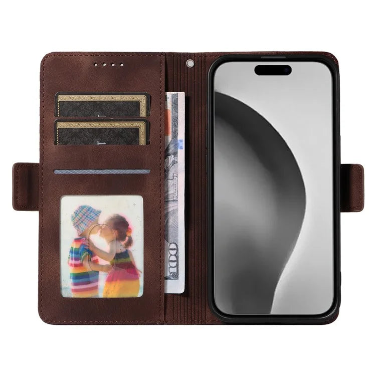 For iPhone 16 Pro Max Case Rhombus Starry Imprinted Phone Leather Cover