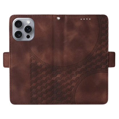 For iPhone 16 Pro Max Case Rhombus Starry Imprinted Phone Leather Cover