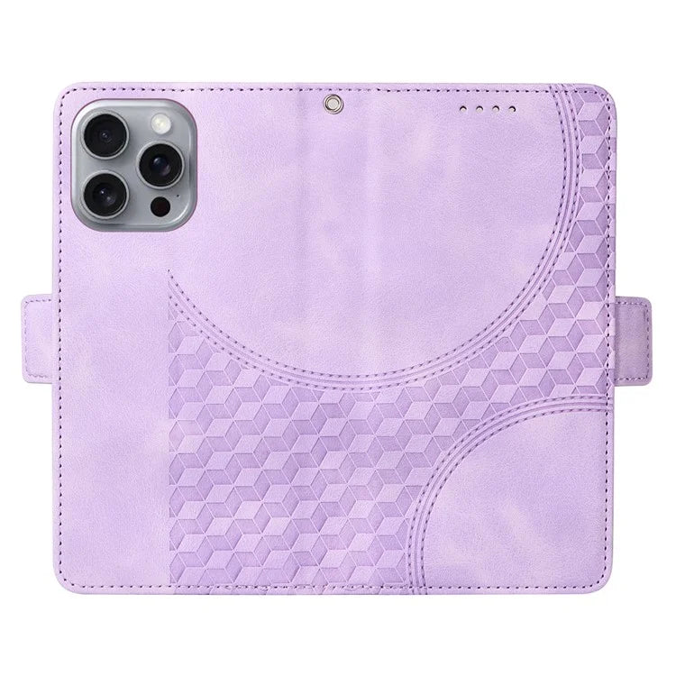 For iPhone 16 Pro Max Case Rhombus Starry Imprinted Phone Leather Cover