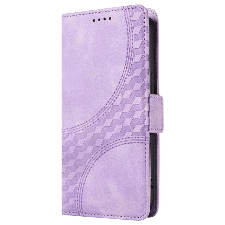 For iPhone 16 Pro Max Case Rhombus Starry Imprinted Phone Leather Cover