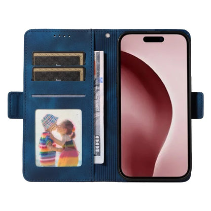 For iPhone 16 Pro Case Rhombus Starry Leather Wallet Flip Phone Cover