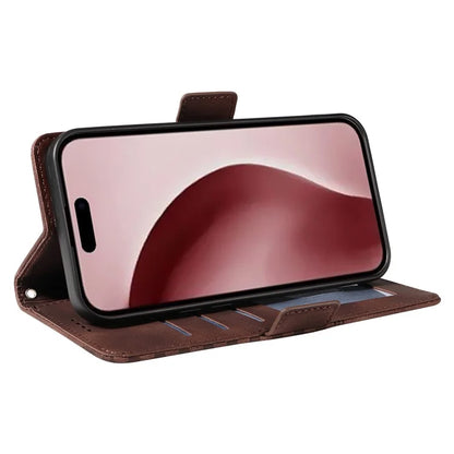 For iPhone 16 Pro Case Rhombus Starry Leather Wallet Flip Phone Cover
