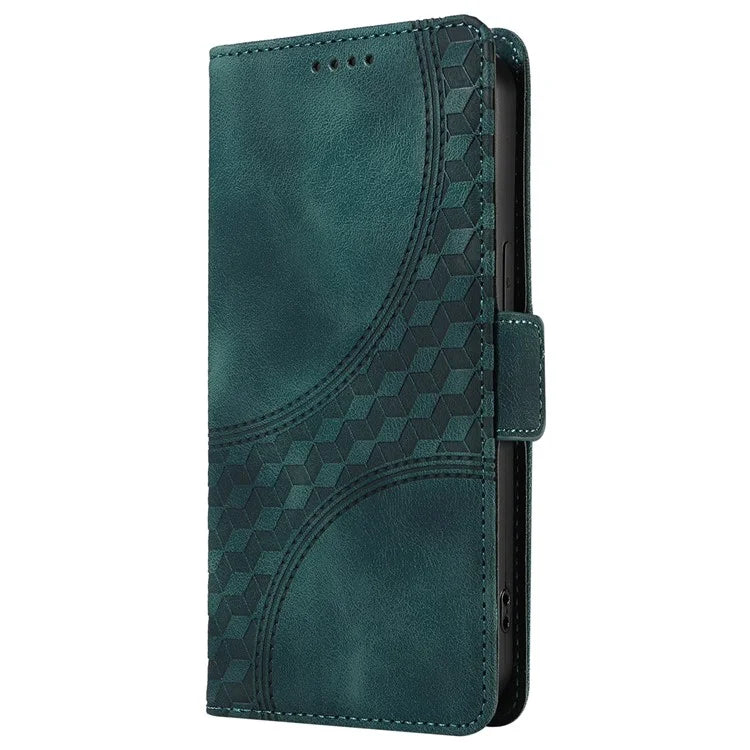 For iPhone 16 Plus Case Rhombus Starry PU Leather Protective Phone Cover