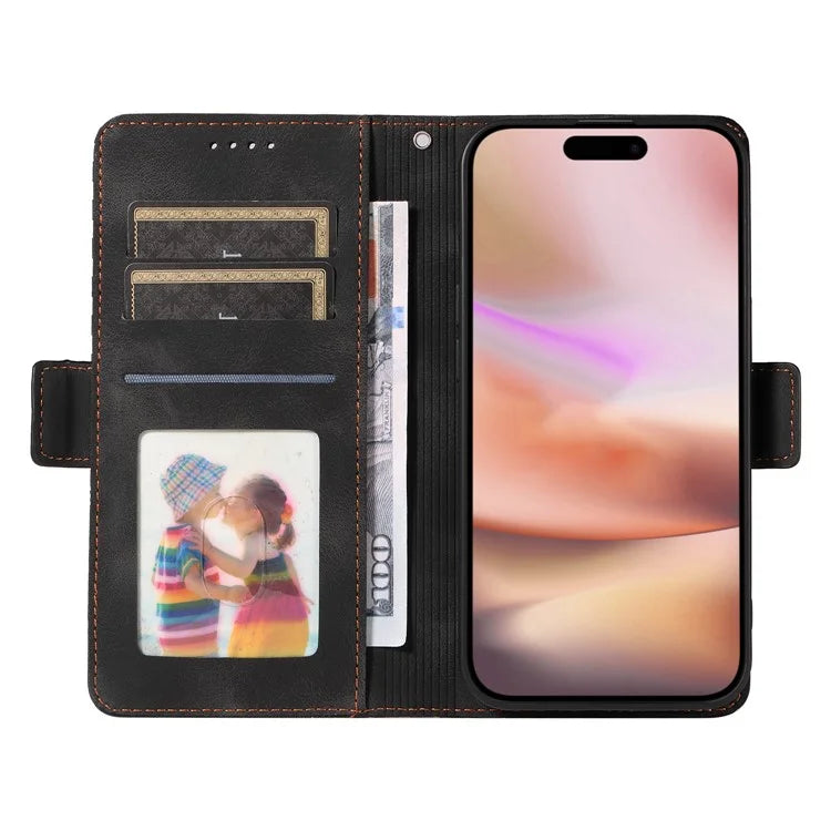 For iPhone 16 Plus Case Rhombus Starry PU Leather Protective Phone Cover
