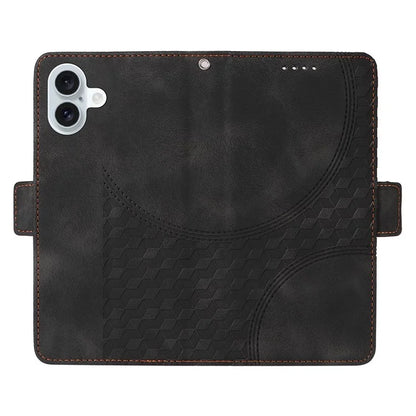 For iPhone 16 Plus Case Rhombus Starry PU Leather Protective Phone Cover