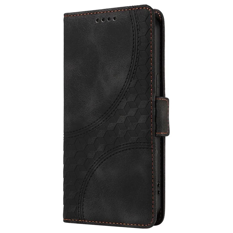 For iPhone 16 Plus Case Rhombus Starry PU Leather Protective Phone Cover