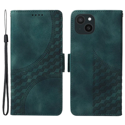 For iPhone 15 Plus Wallet Case Rhombus Starry Phone Leather Cover