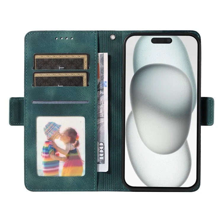 For iPhone 15 Plus Wallet Case Rhombus Starry Phone Leather Cover