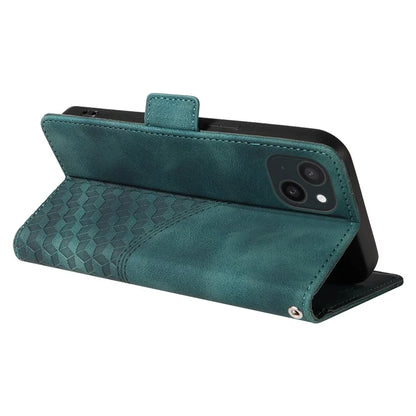 For iPhone 15 Plus Wallet Case Rhombus Starry Phone Leather Cover