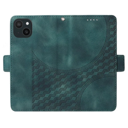 For iPhone 15 Plus Wallet Case Rhombus Starry Phone Leather Cover