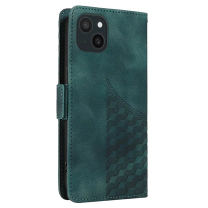 For iPhone 15 Plus Wallet Case Rhombus Starry Phone Leather Cover