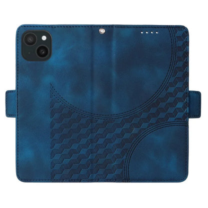 For iPhone 15 Plus Wallet Case Rhombus Starry Phone Leather Cover