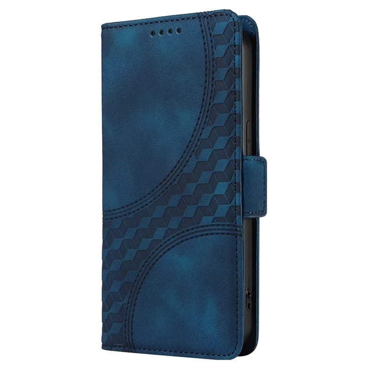 For iPhone 15 Plus Wallet Case Rhombus Starry Phone Leather Cover