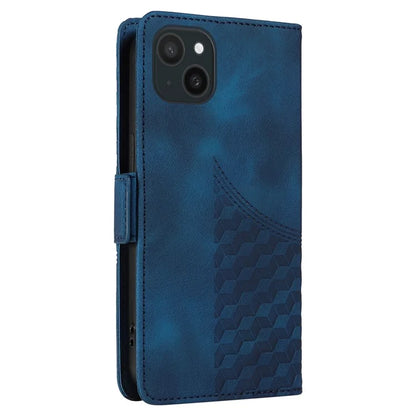 For iPhone 15 Plus Wallet Case Rhombus Starry Phone Leather Cover