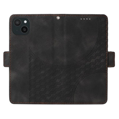 For iPhone 15 Plus Wallet Case Rhombus Starry Phone Leather Cover