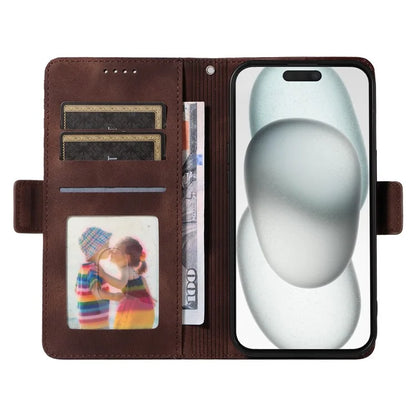 For iPhone 15 Plus Wallet Case Rhombus Starry Phone Leather Cover