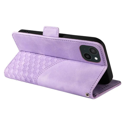 For iPhone 15 Plus Wallet Case Rhombus Starry Phone Leather Cover