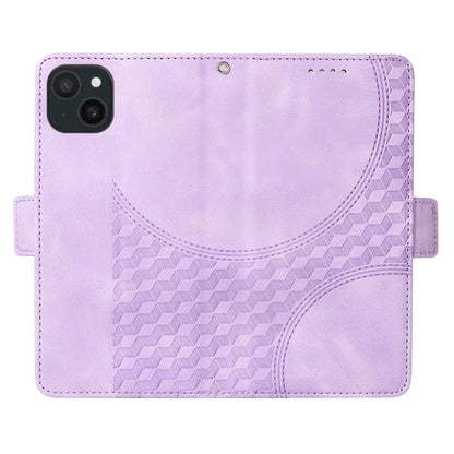 For iPhone 15 Plus Wallet Case Rhombus Starry Phone Leather Cover