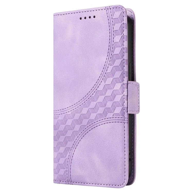 For iPhone 15 Plus Wallet Case Rhombus Starry Phone Leather Cover