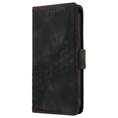 For iPhone 15 Pro Max Case with Strap Rhombus Starry Leather Phone Cover