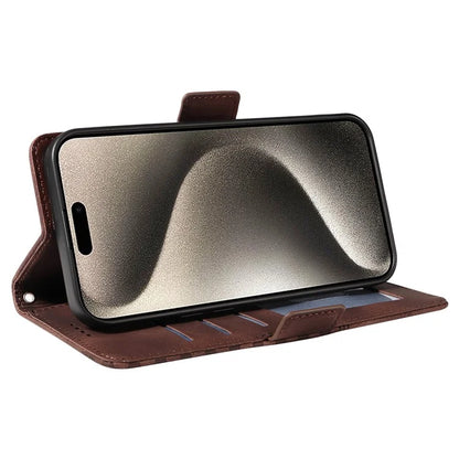 For iPhone 15 Pro Max Case with Strap Rhombus Starry Leather Phone Cover