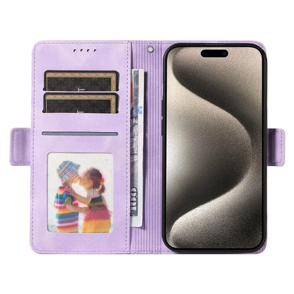 For iPhone 15 Pro Max Case with Strap Rhombus Starry Leather Phone Cover