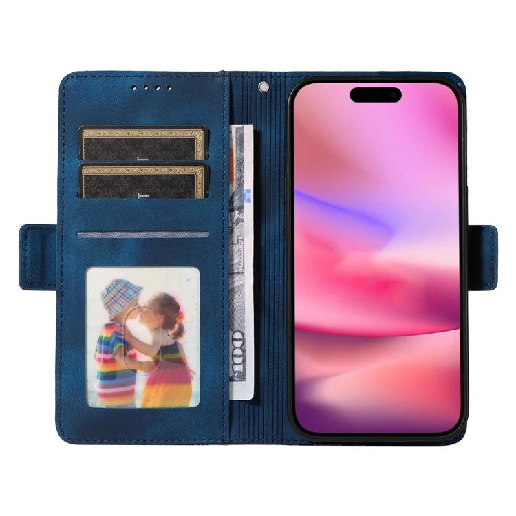 For iPhone 16 Case Rhombus Starry Wallet Stand Leather Phone Cover