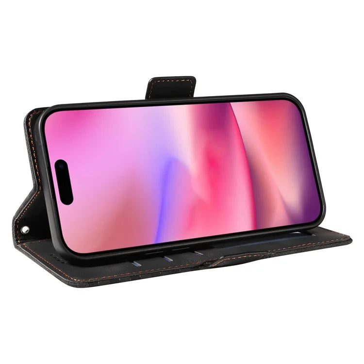 For iPhone 16 Case Rhombus Starry Wallet Stand Leather Phone Cover