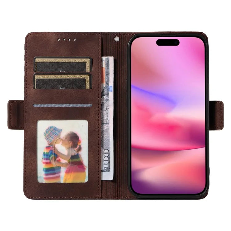 For iPhone 16 Case Rhombus Starry Wallet Stand Leather Phone Cover
